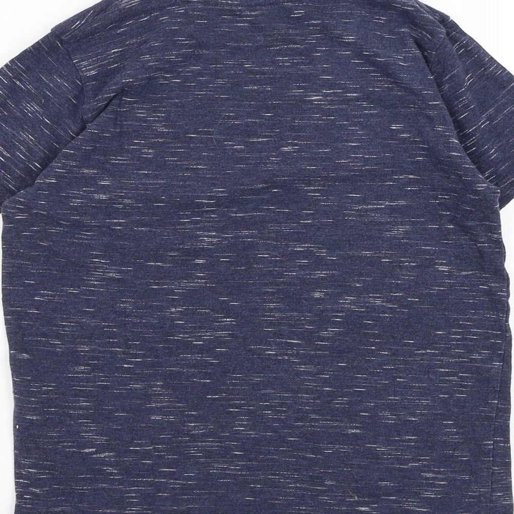 Primark Boys Blue Cotton Basic T-Shirt Size 7-8 Years Round Neck Pullover