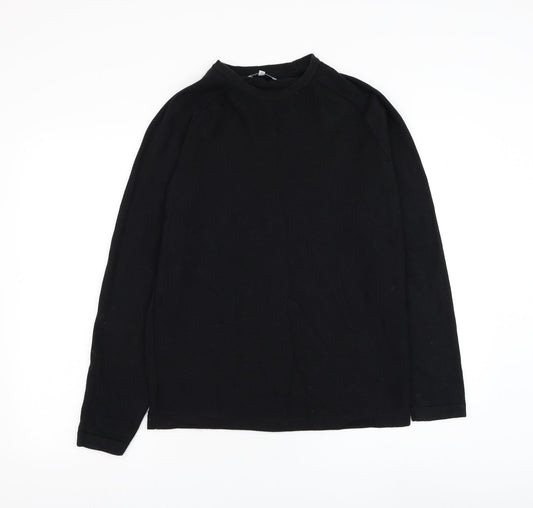 Red Herring Mens Black Round Neck Cotton Pullover Jumper Size S