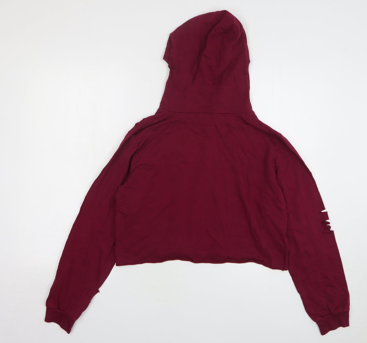Select Womens Purple Cotton Pullover Hoodie Size L
