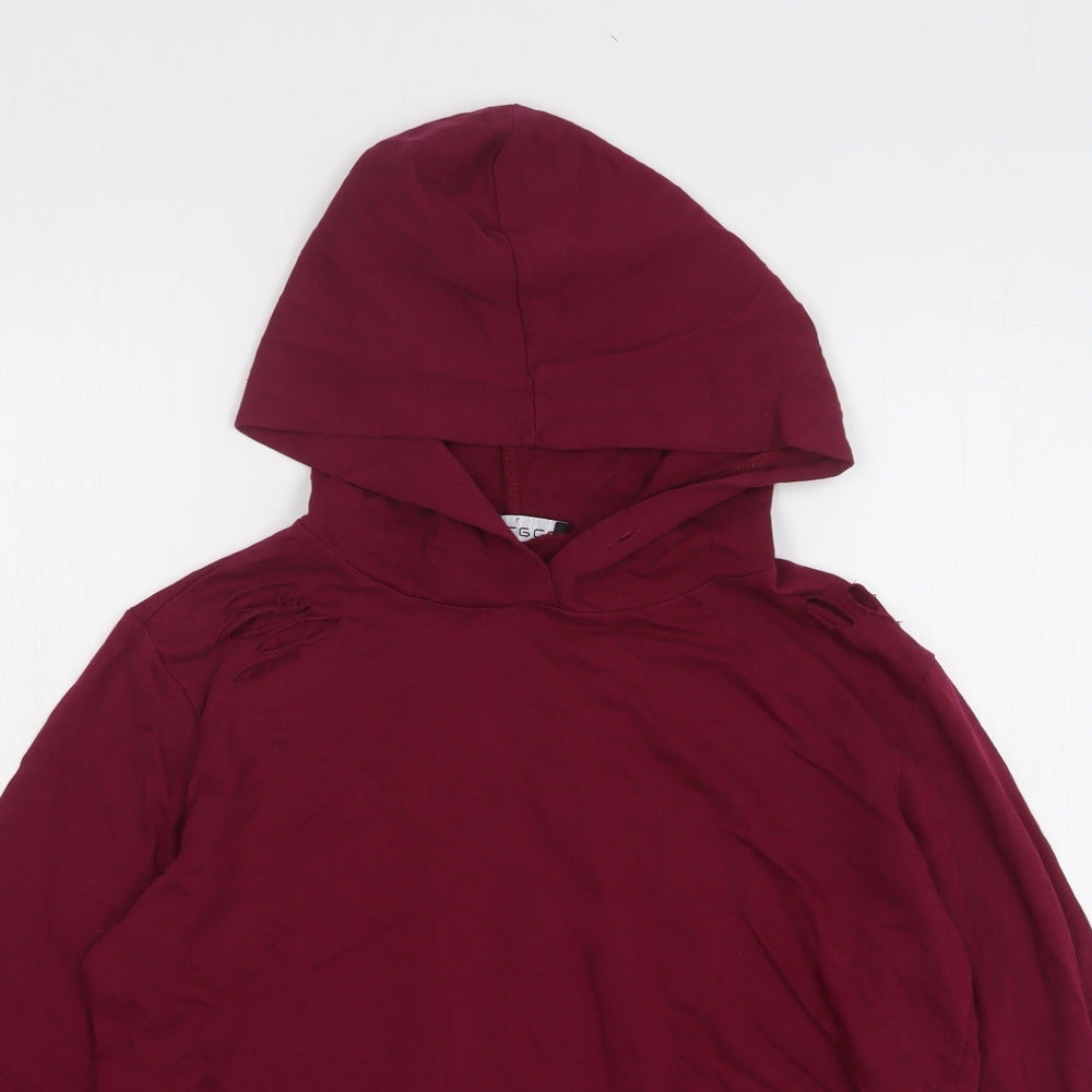 Select Womens Purple Cotton Pullover Hoodie Size L