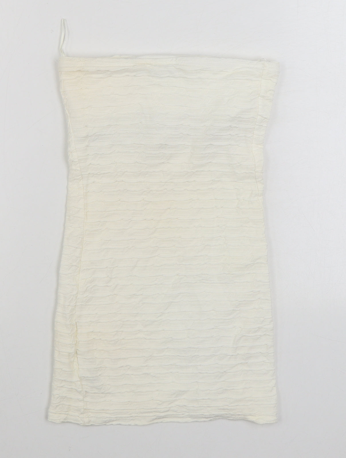Topshop Womens White Cotton Bodycon Size 8 Off the Shoulder Pullover