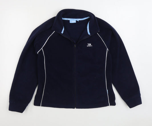DNM Sport Womens Blue Jacket Size 12 Zip