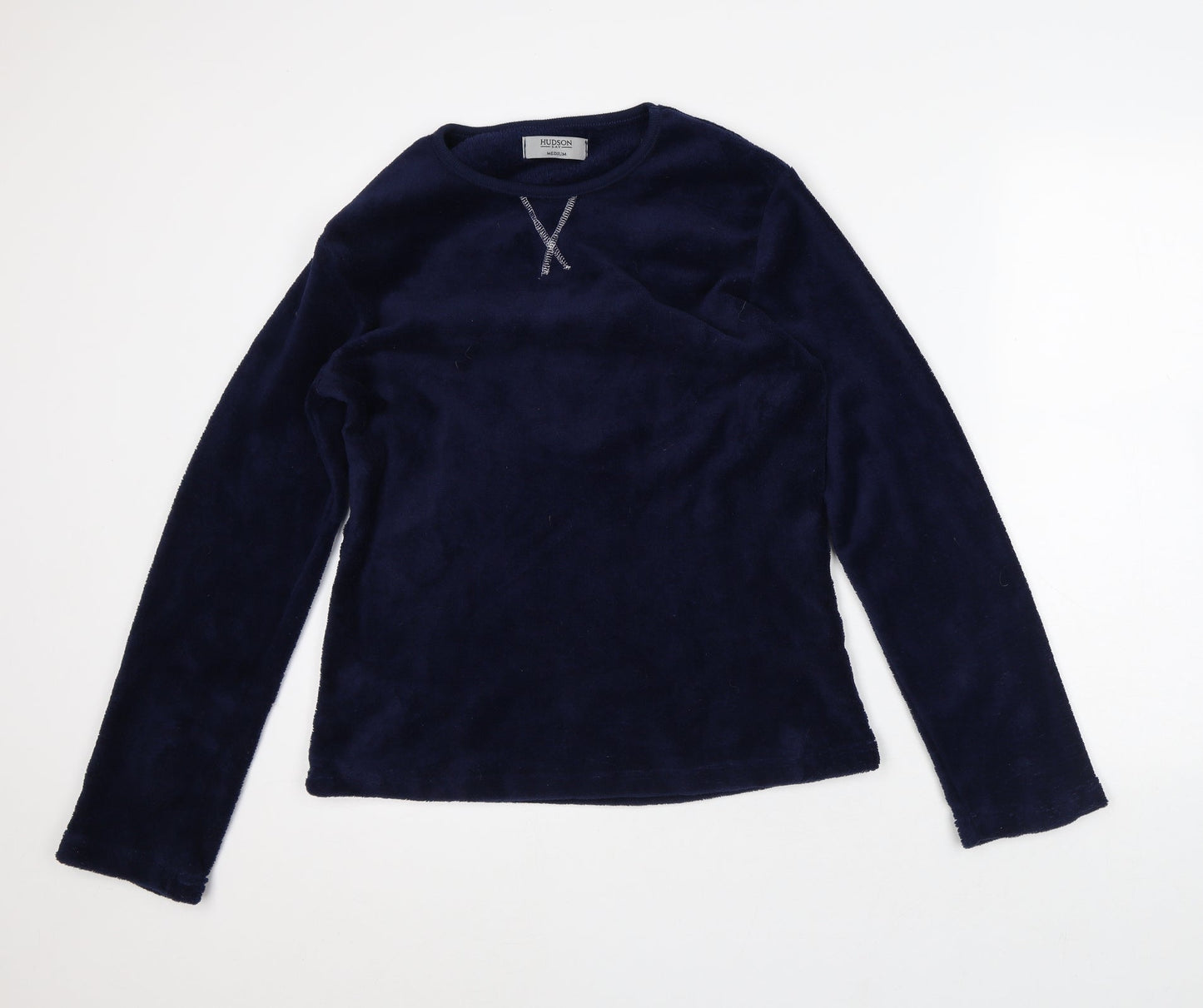 Hudson Bay Womens Blue Polyester Pullover Sweatshirt Size M
