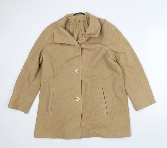 Marks and Spencer Womens Brown Trench Coat Coat Size 10 Button