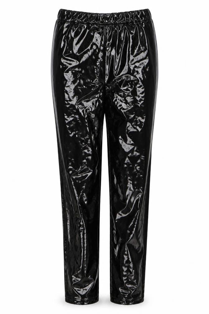 Preworn Womens Black Polyester Capri Trousers Size 8 L28 in Regular