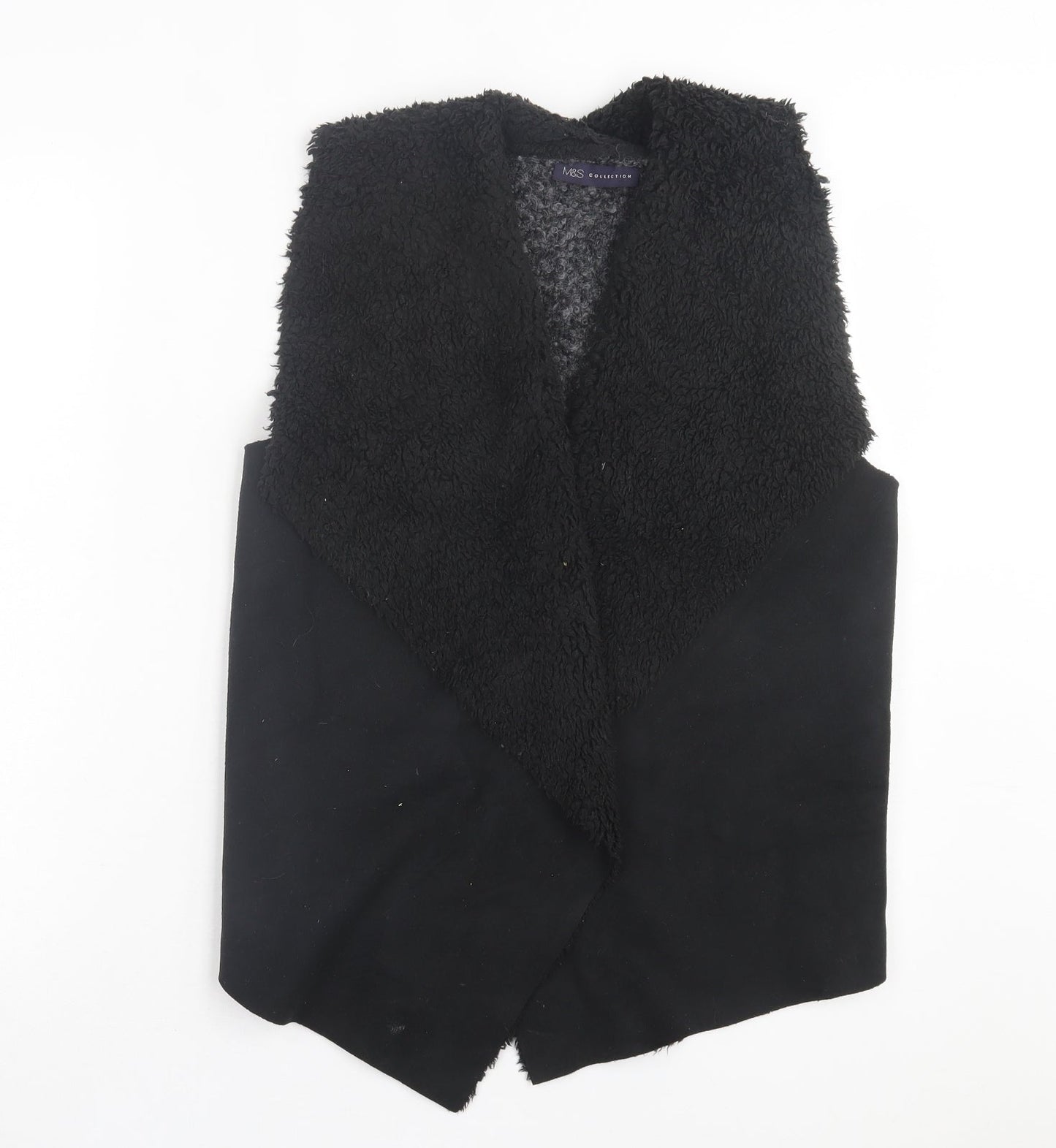 Marks and Spencer Womens Black V-Neck Polyester Cardigan Jumper Size S