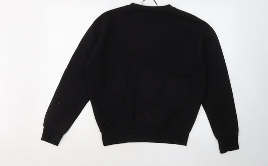 Primark Womens Black Cotton Pullover Sweatshirt Size 4 - Mickey and Friends