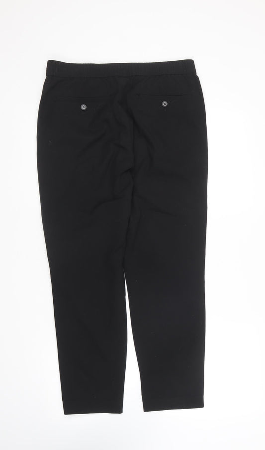 H&M Womens Black Polyester Trousers Size 32 in L27 in Regular