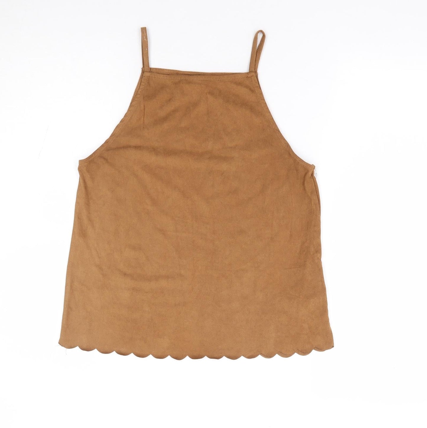 New Look Womens Brown Polyester Camisole Tank Size 10 Square Neck