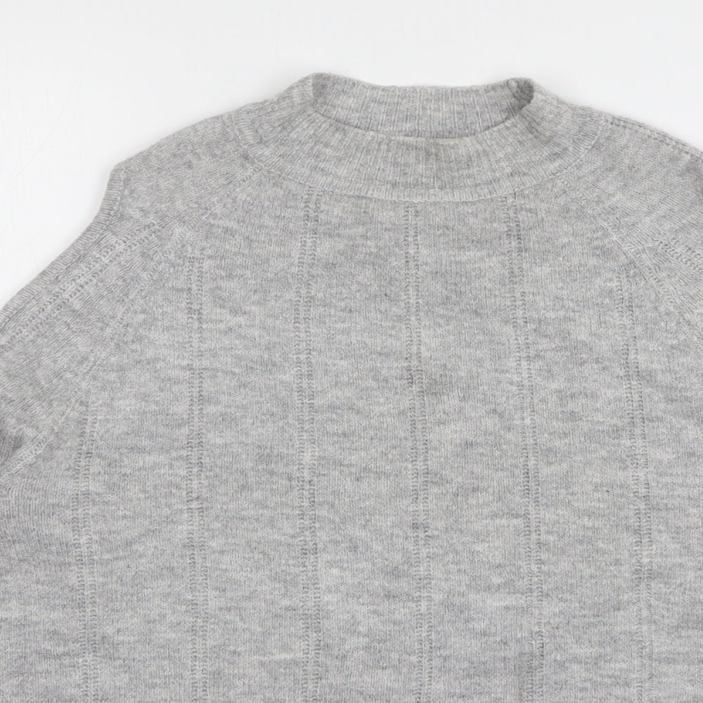 Lottie Womens Grey Round Neck Polyester Pullover Jumper Size 16