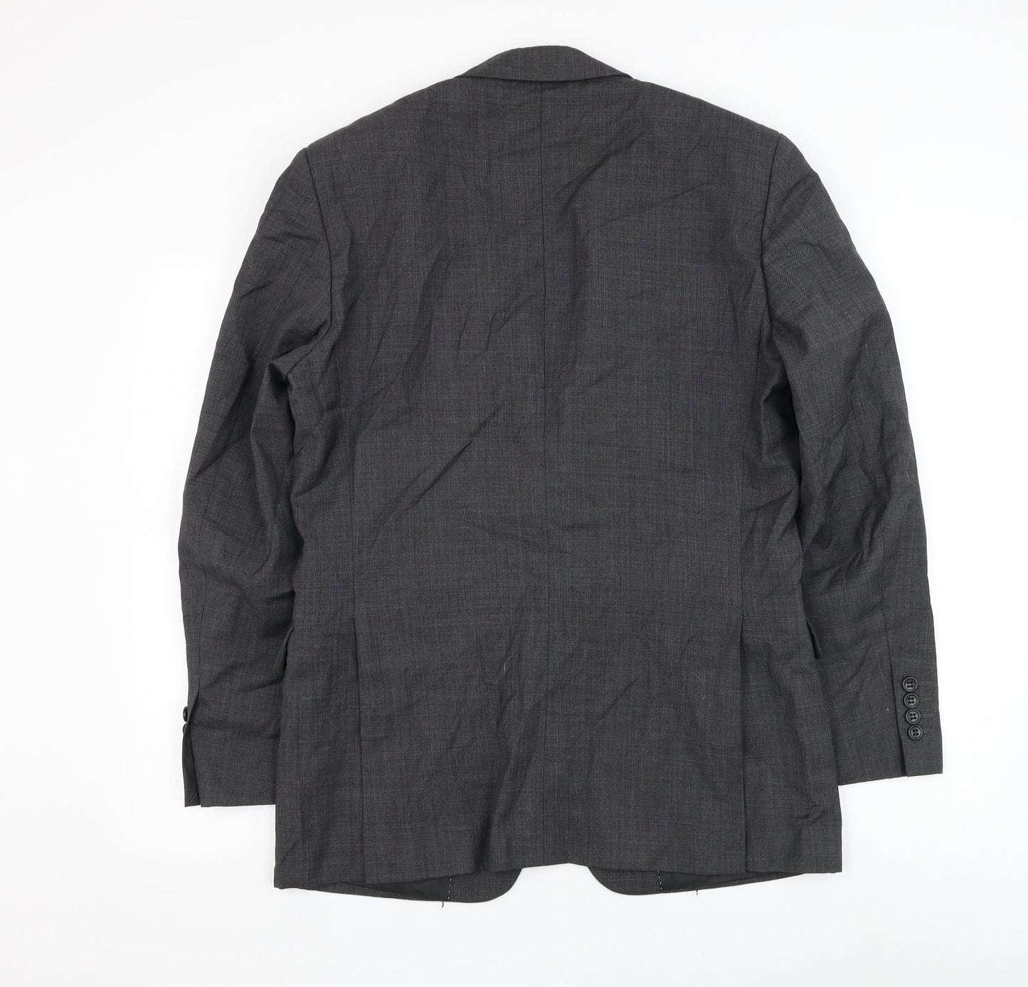 Savoy Taylors Guild Mens Grey Wool Jacket Suit Jacket Size 38