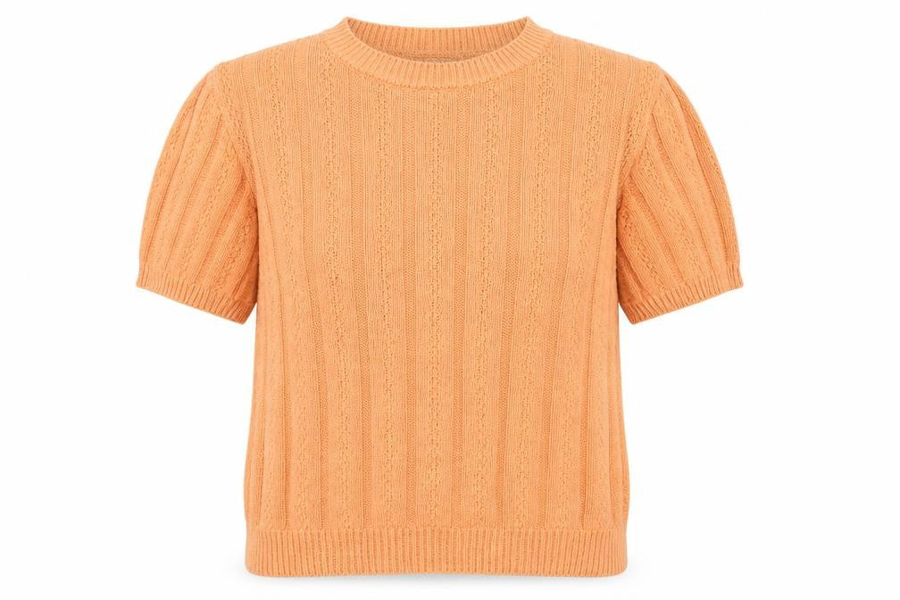 Marks and Spencer Womens Orange Scoop Neck Acetate Pullover Jumper Size M