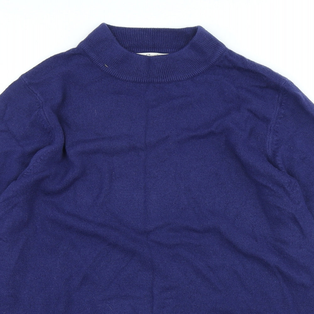 Marks and Spencer Womens Purple High Neck Acrylic Pullover Jumper Size 10
