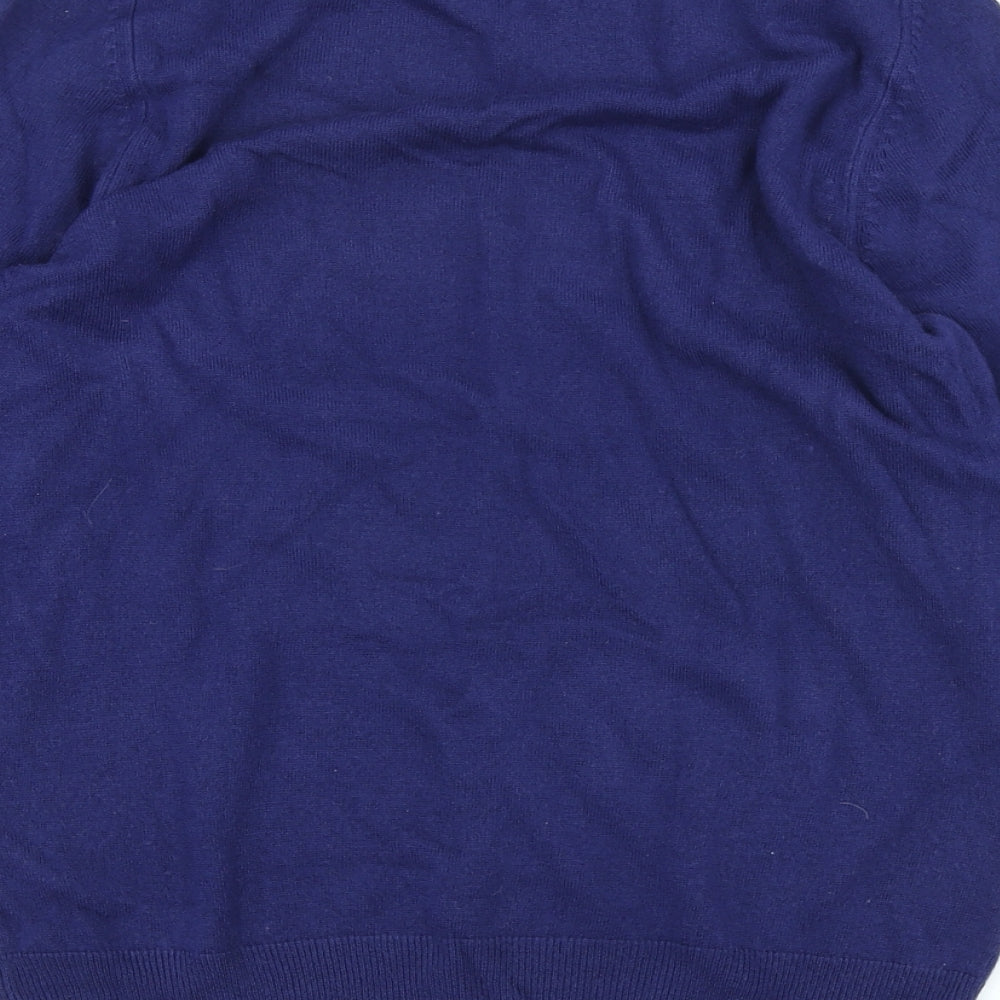 Marks and Spencer Womens Purple High Neck Acrylic Pullover Jumper Size 10