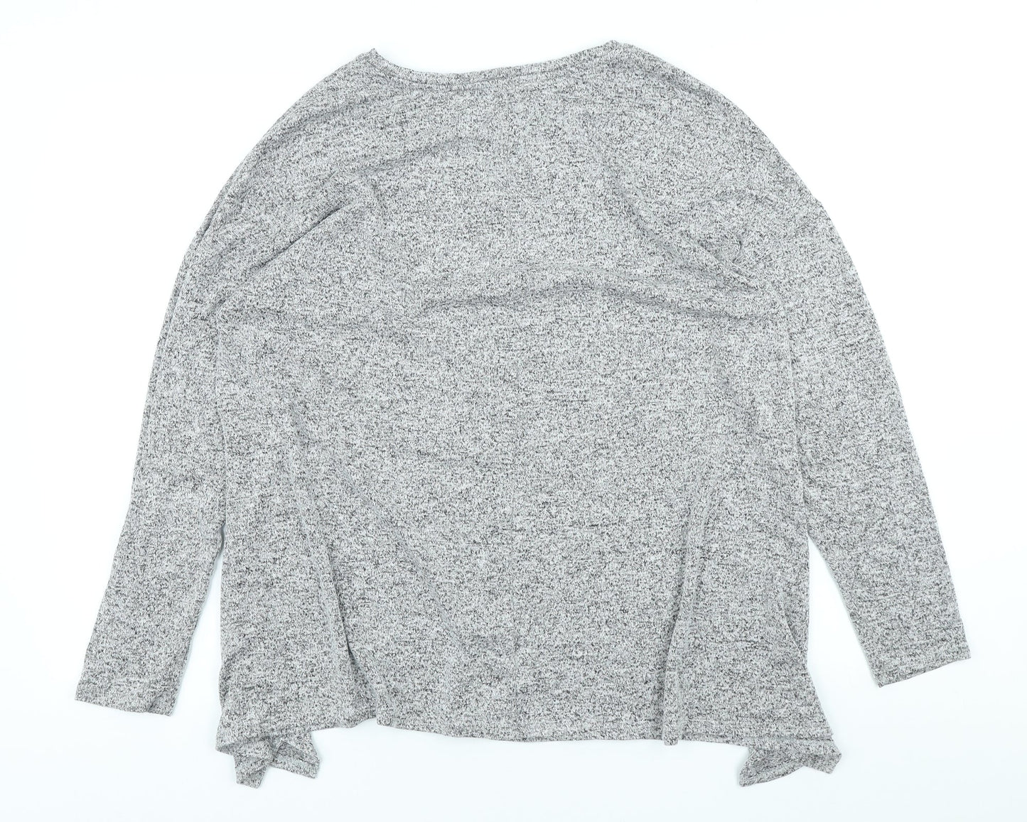 Papaya Womens Grey Crew Neck Polyester Pullover Jumper Size 16