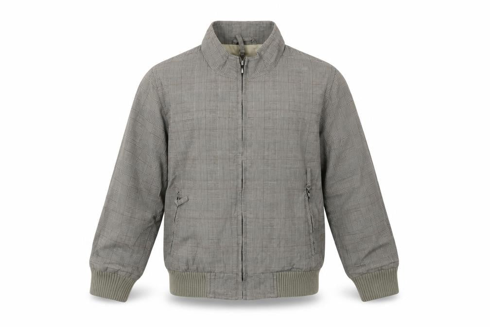 Marks & Spencer Boys Grey Plaid Bomber Jacket Jacket Size 5-6 Years Zip