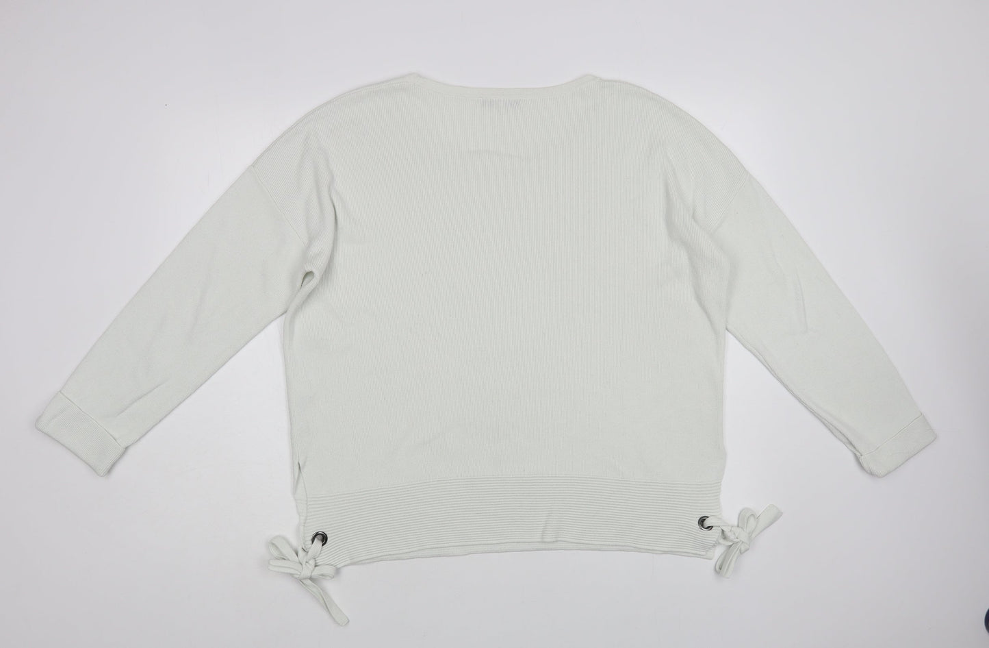 Great Plains Womens White Boat Neck Viscose Pullover Jumper Size XL