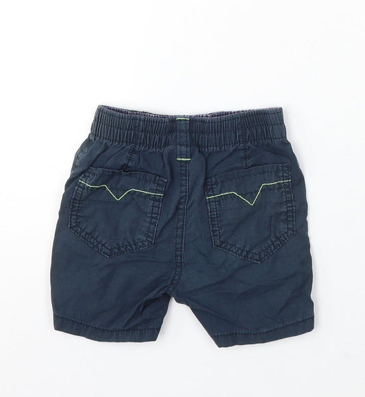 NEXT Boys Blue Cotton Cropped Trousers Size 18-24 Months Drawstring
