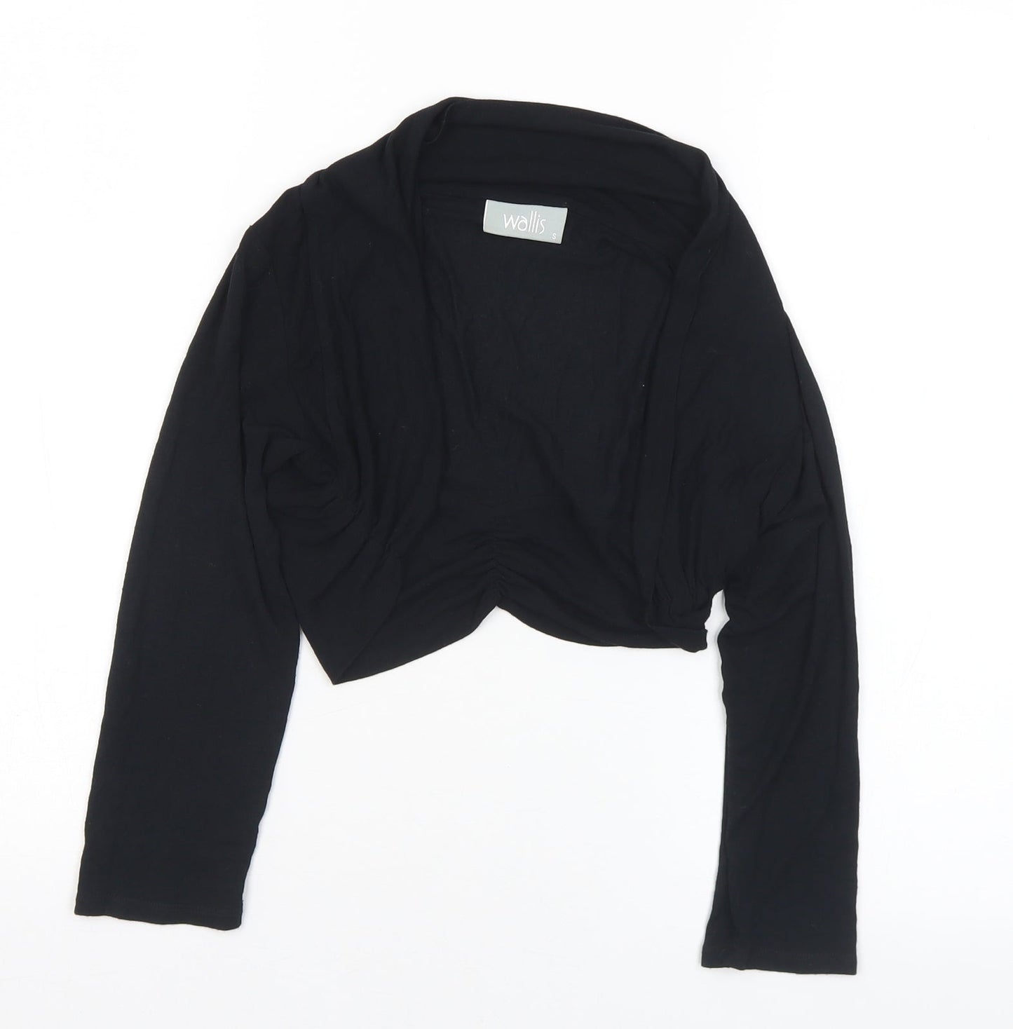 Wallis Womens Black Collared Viscose Cardigan Jumper Size S