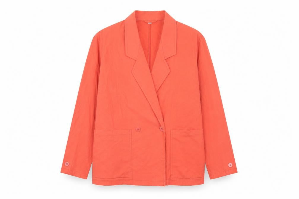 Preworn Womens Orange Jacket Size 12 Button