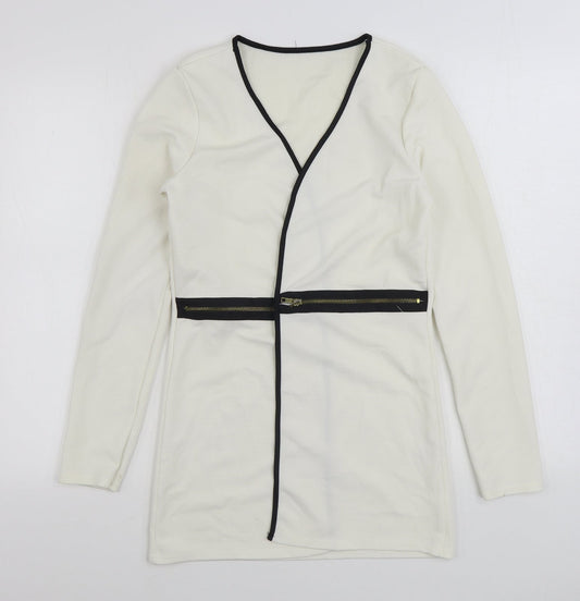Blue Vanilla Womens White Jacket Size XS