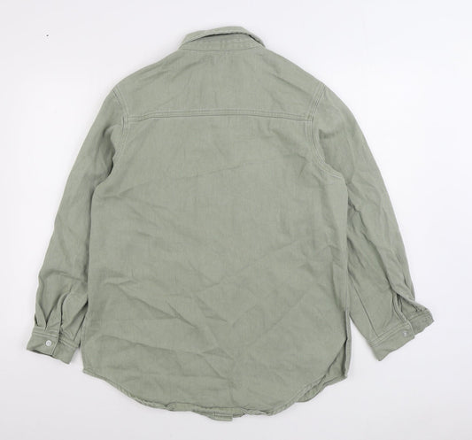 Missguided Womens Green Jacket Size 6 Button
