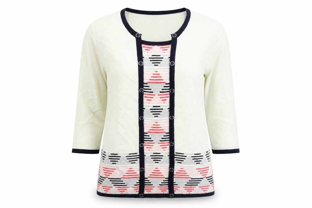 Classics Womens White Round Neck Acrylic Pullover Jumper Size M