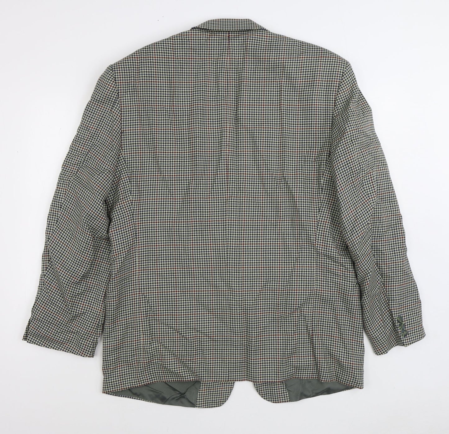 C&A Mens Multicoloured Check Wool Jacket Suit Jacket Size 44