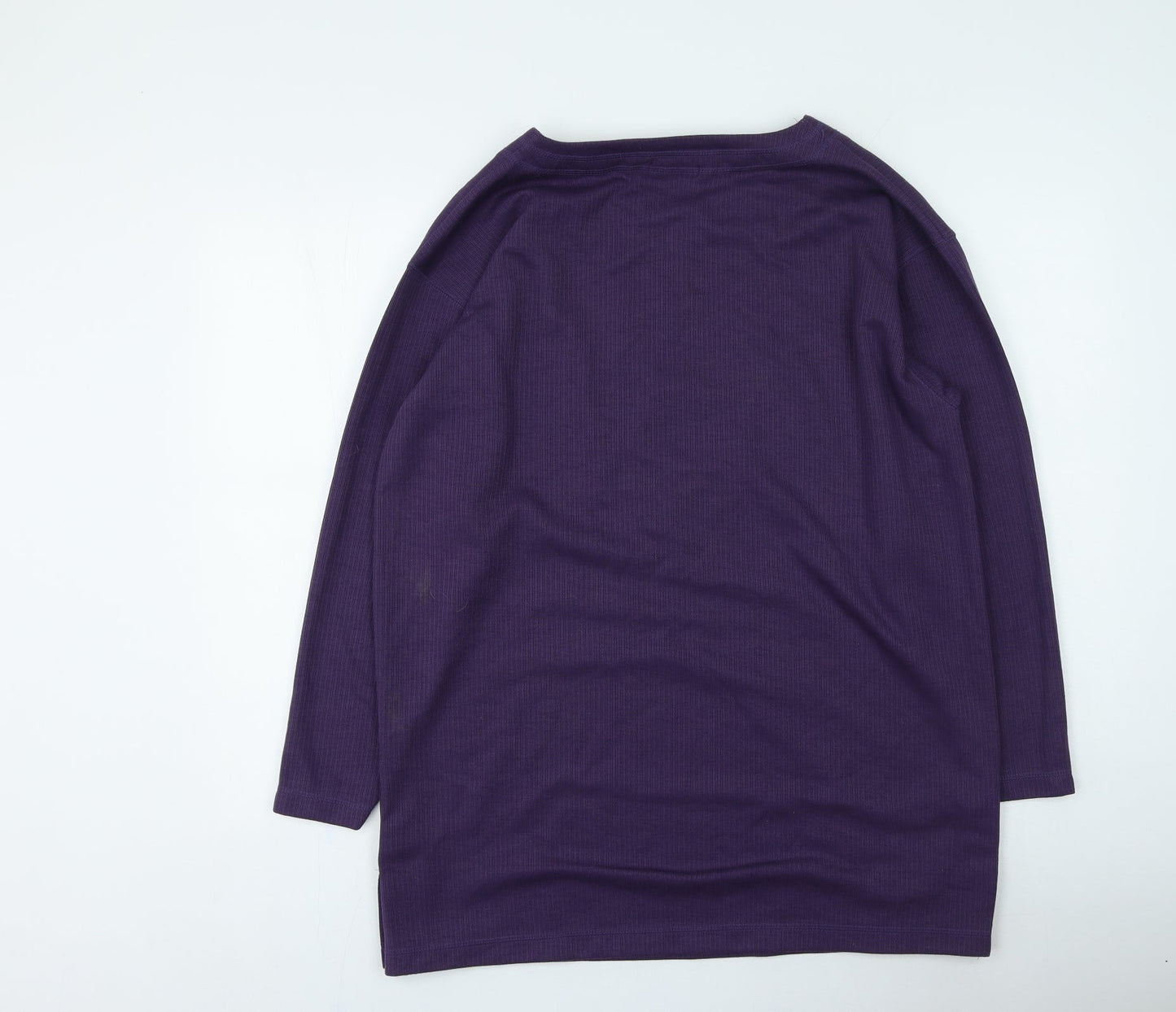 South Lodge Womens Purple Round Neck Polyester Pullover Jumper Size M