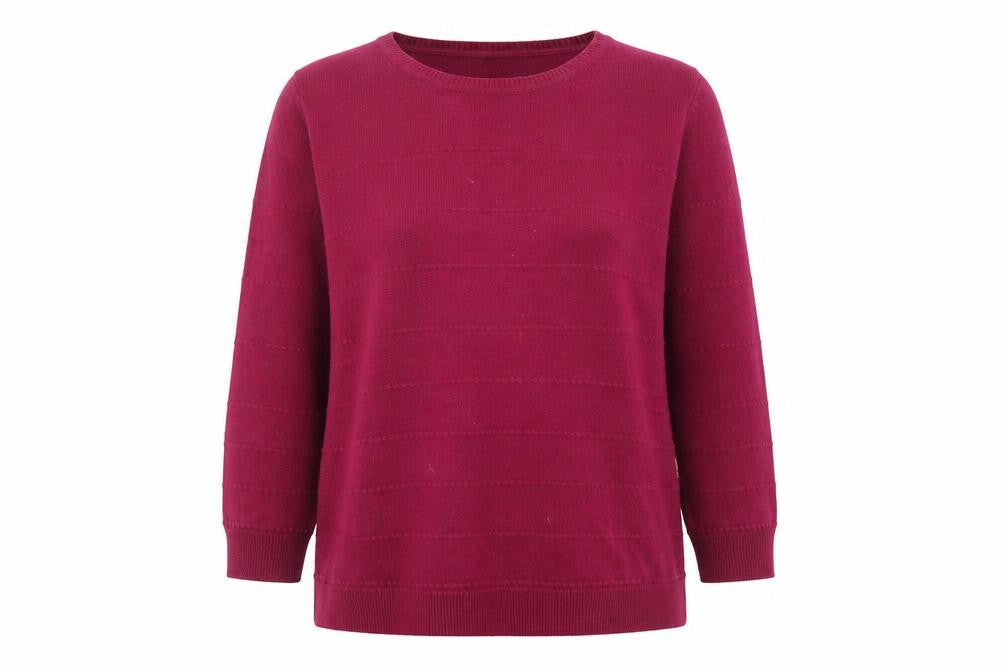 Marks and Spencer Womens Purple Crew Neck Acrylic Pullover Jumper Size 18