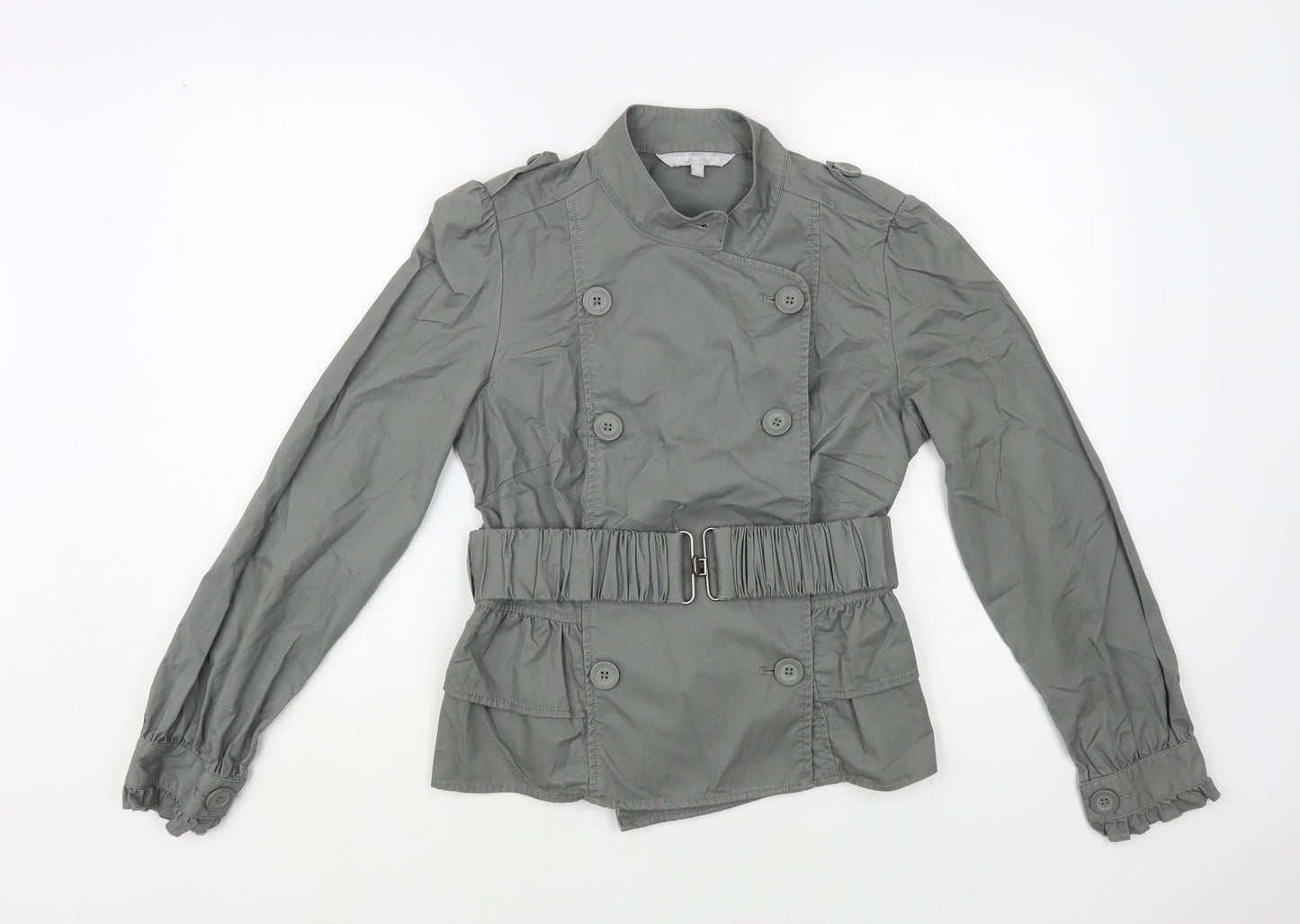 Red Herring Womens Grey Jacket Size 10 Button