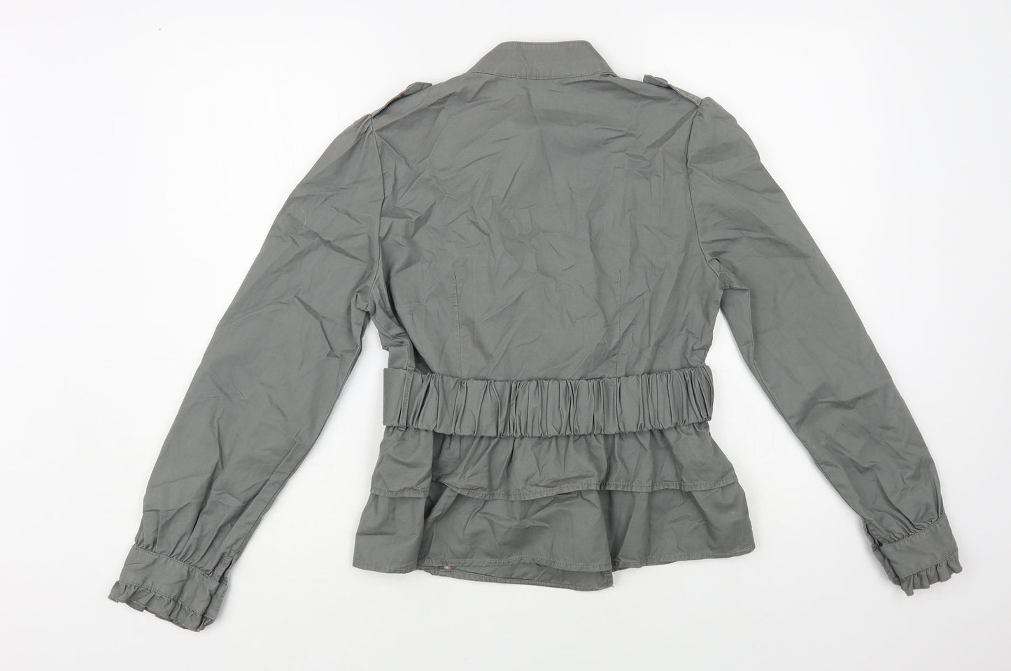 Red Herring Womens Grey Jacket Size 10 Button