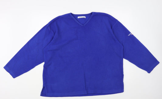 St Bernard Womens Blue Polyester Pullover Sweatshirt Size 16 Pullover