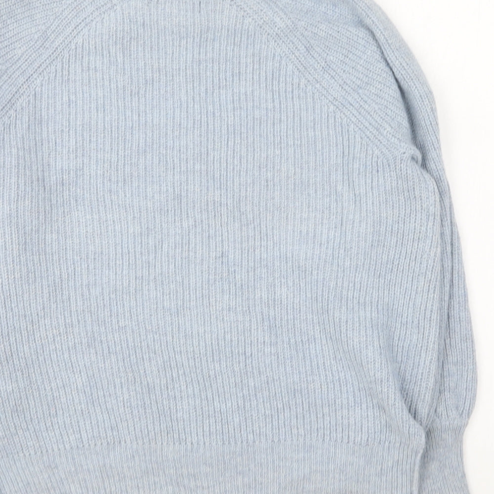 Marks and Spencer Womens Blue Round Neck Polyamide Pullover Jumper Size S