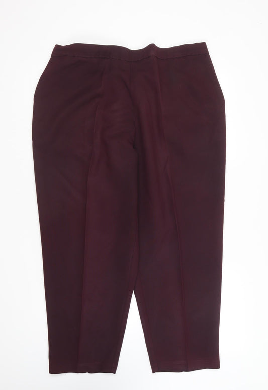 Saira of Manchester Womens Purple Polyester Trousers Size 24 L26 in Regular