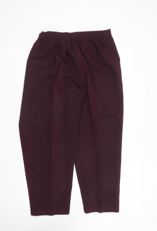 Saira of Manchester Womens Purple Polyester Trousers Size 24 L26 in Regular