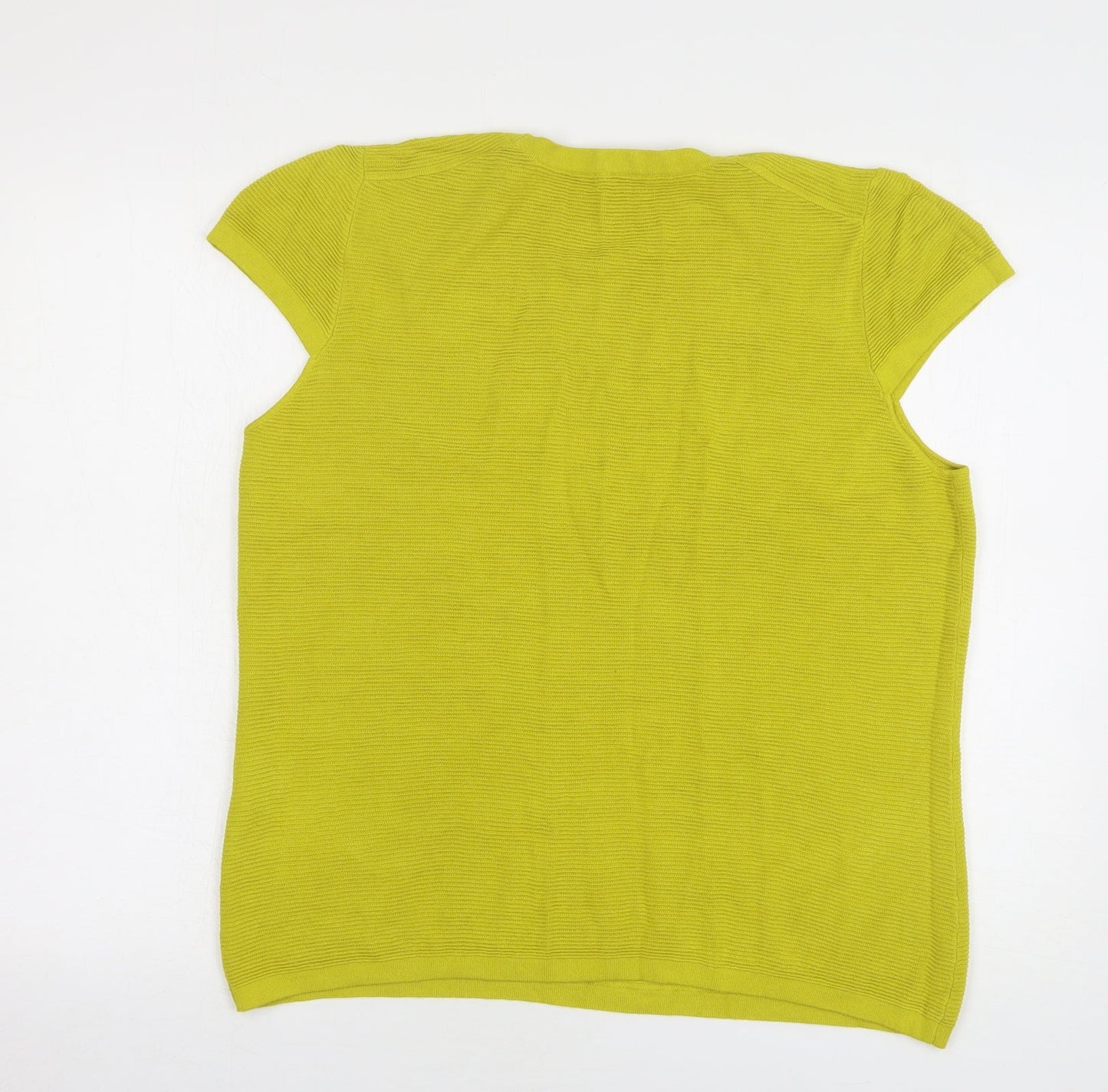 Planet Womens Green Round Neck Viscose Pullover Jumper Size XL