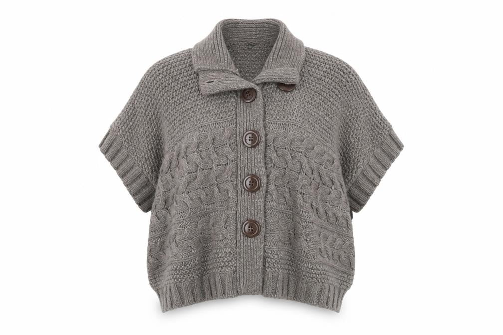 NEXT Womens Brown Collared Acrylic Cardigan Jumper Size M
