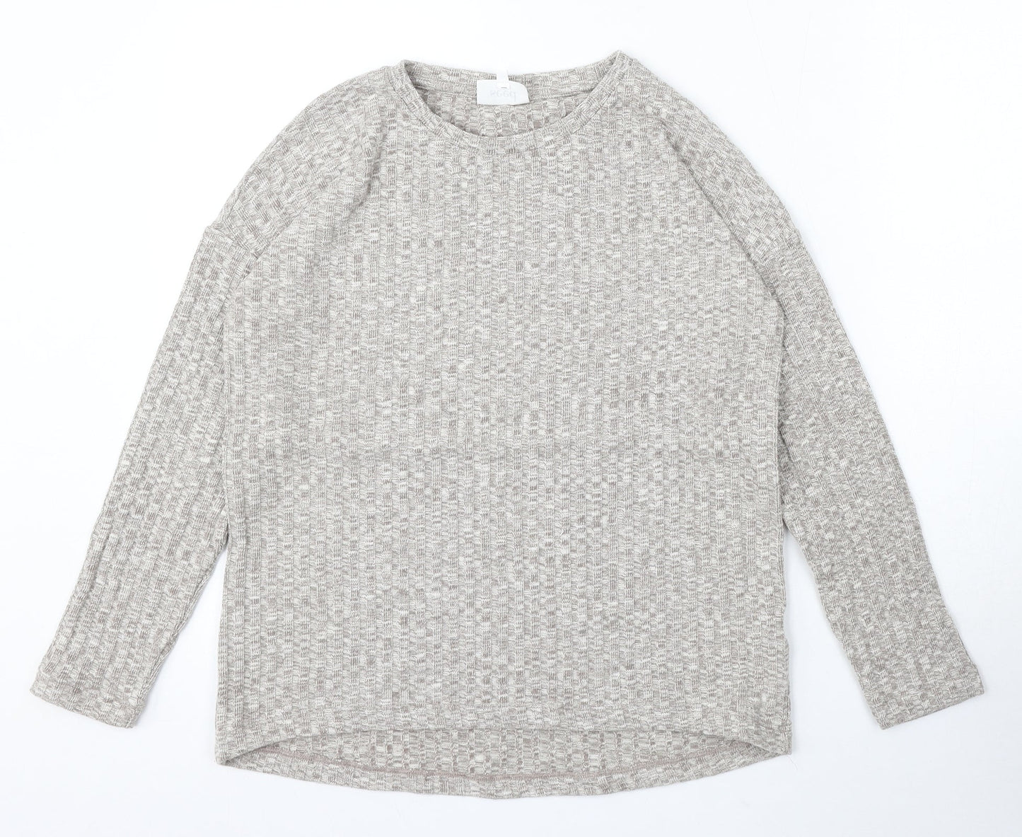 Seed Womens Beige Round Neck Cotton Pullover Jumper Size XS