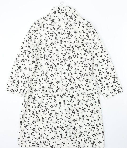 ASOS Womens White Animal Print Jacket Coat Size 12