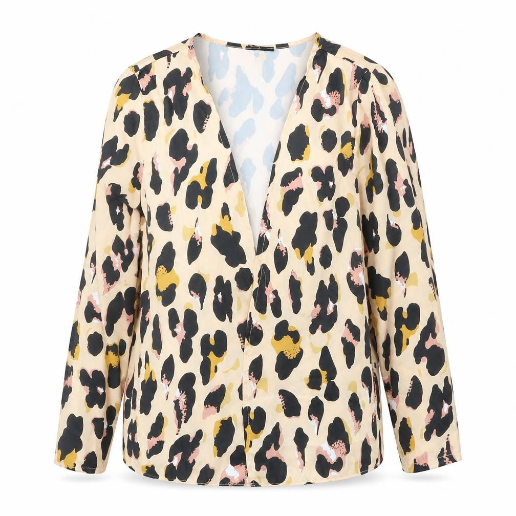 Boohoo Womens Multicoloured V-Neck Animal Print Polyester Cardigan Jumper Size S
