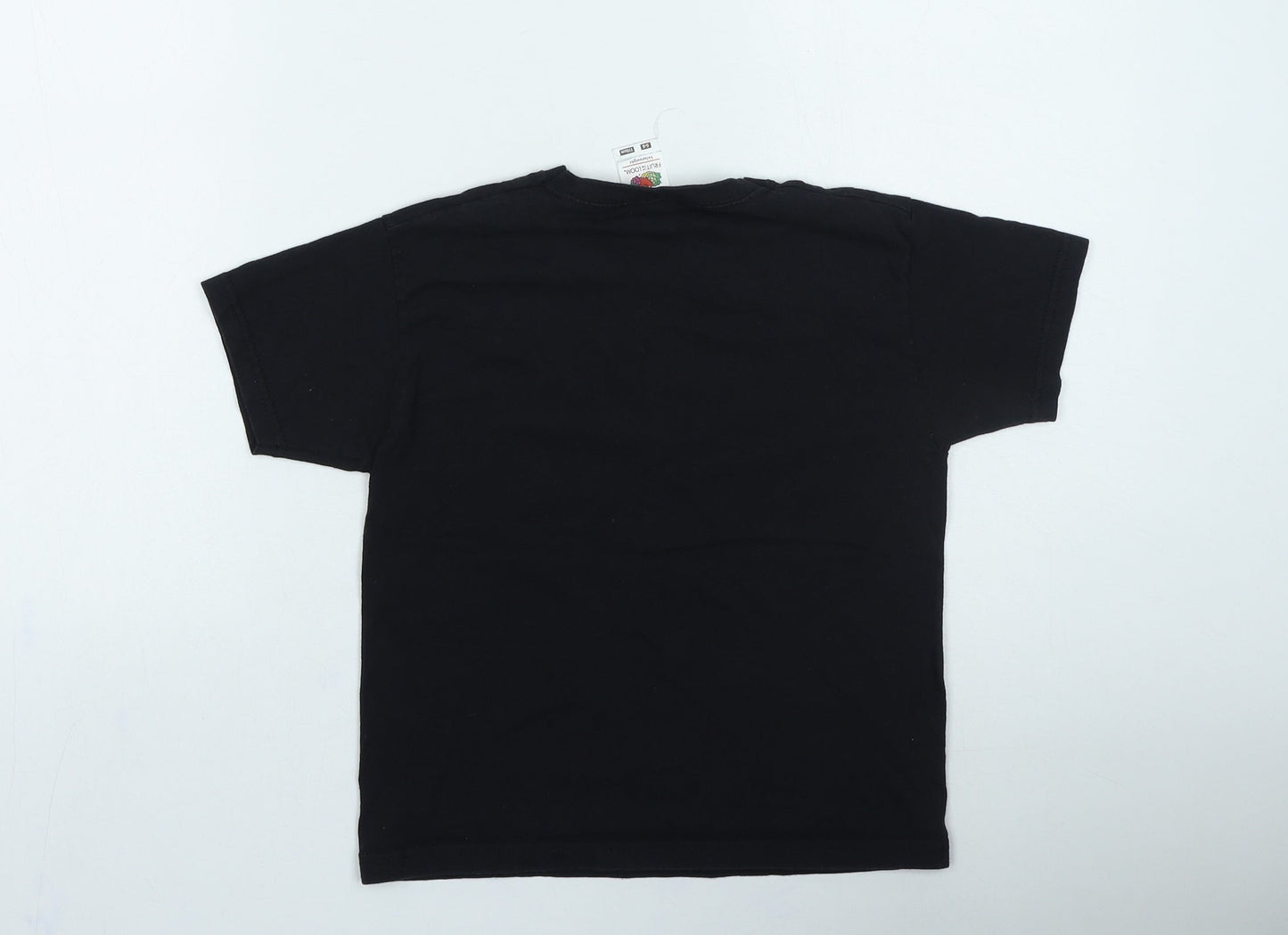 Fruit of the Loom Boys Black Cotton Basic Casual Size 5-6 Years Round Neck Pullover - MGZ