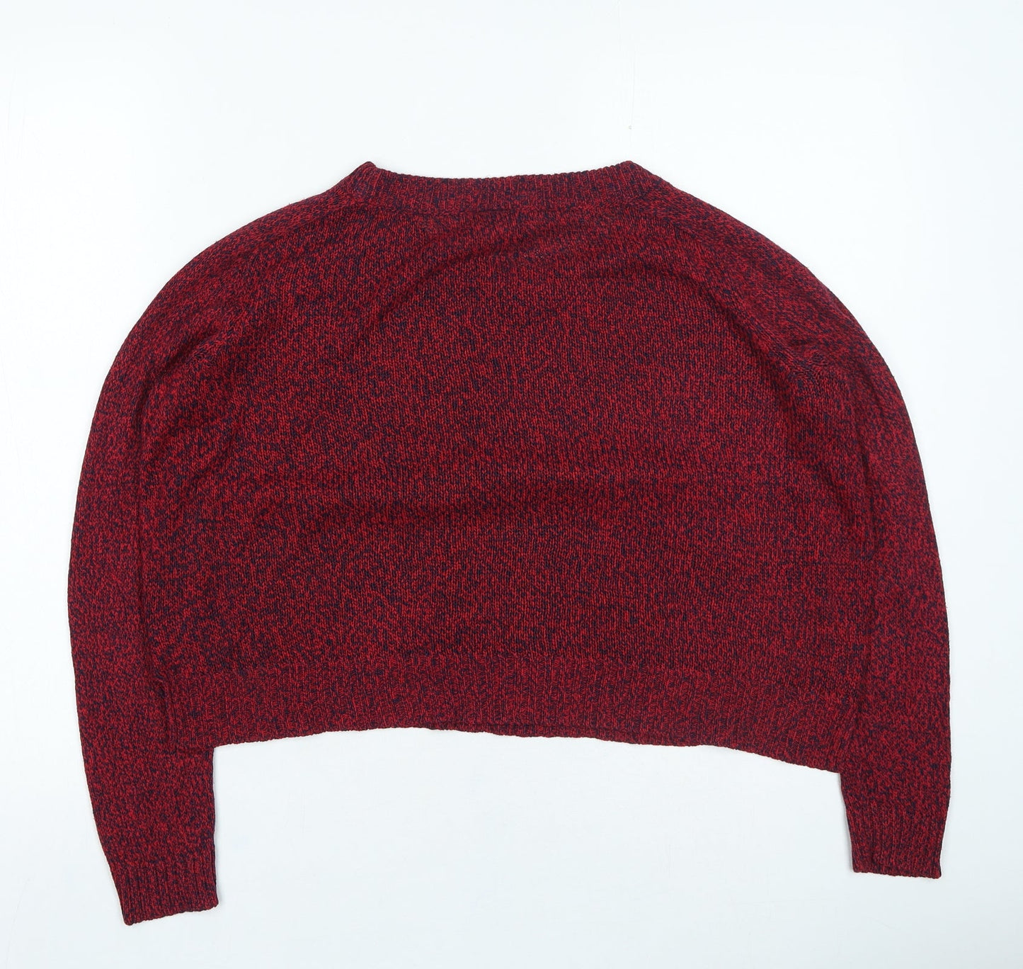 H&M Womens Red Round Neck Acrylic Pullover Jumper Size S
