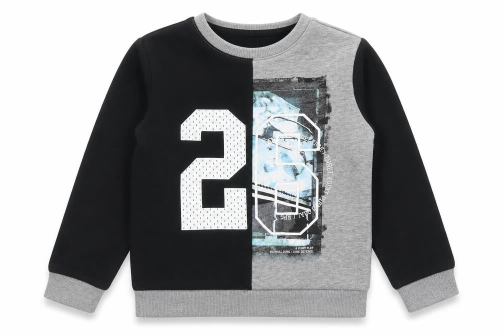 Marks & Spencer Boys Multicoloured Cotton Pullover Sweatshirt Size 9-10 Years - Numbers