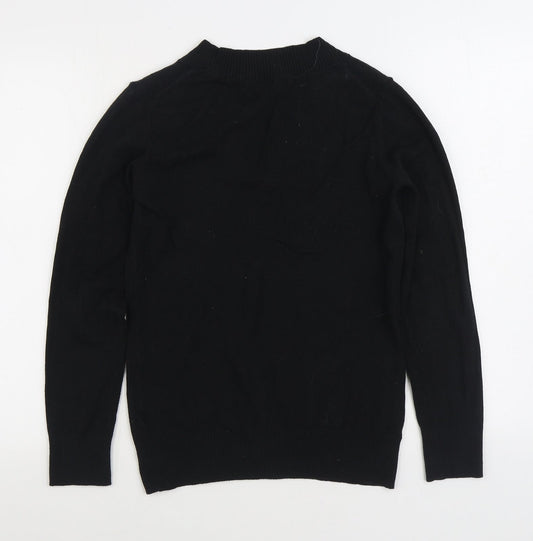 Gap Womens Black V-Neck Acrylic Pullover Jumper Size M