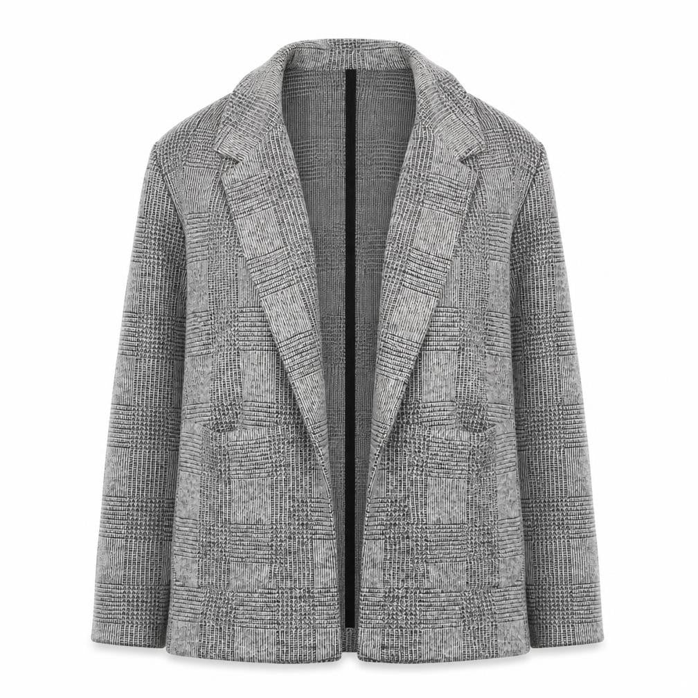 Topshop Womens Grey V-Neck Plaid Acrylic Cardigan Jumper Size 10
