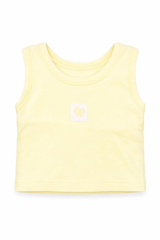 Dunnes Girls Yellow Cotton Basic Tank Size 3-6 Months Crew Neck Pullover - Duck