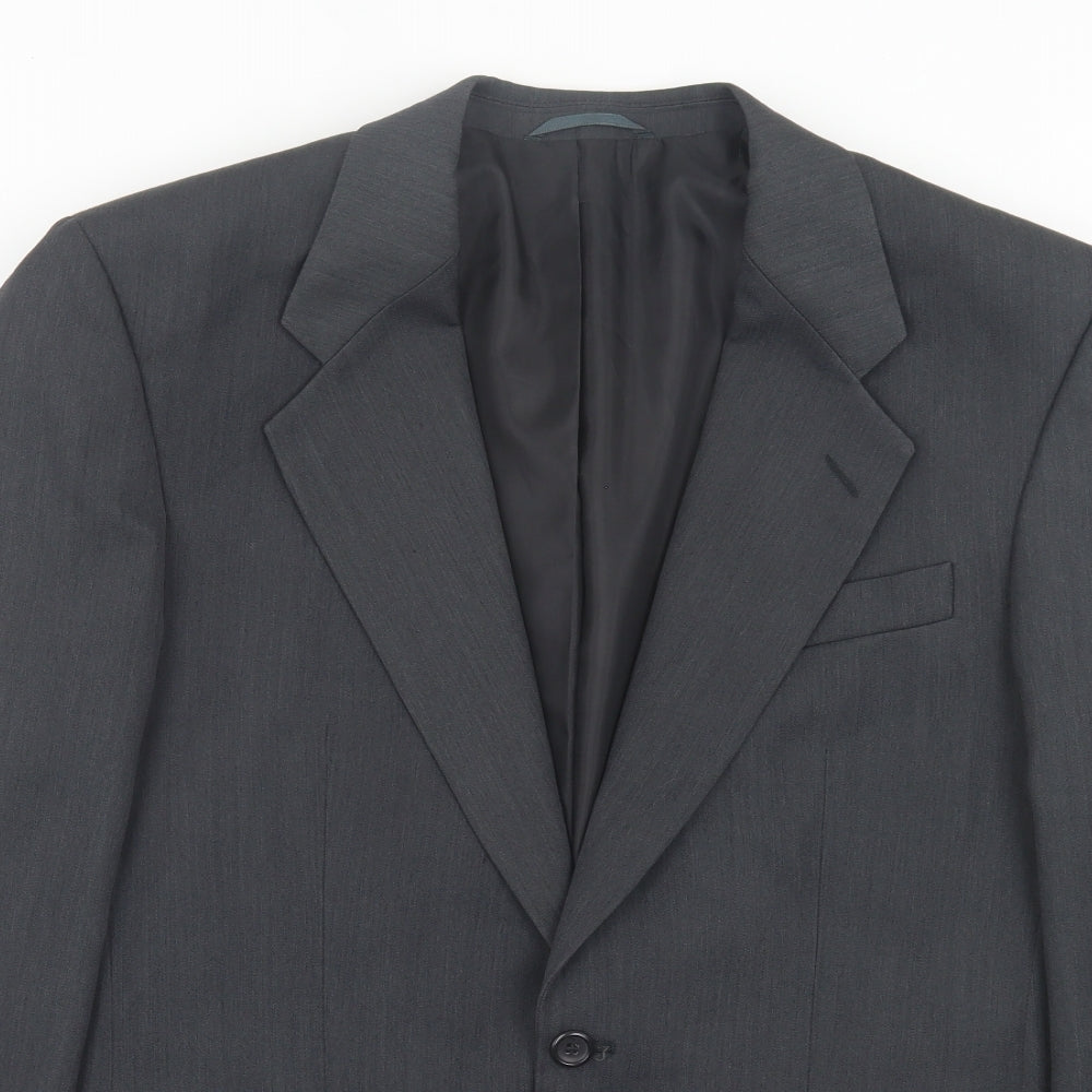 Burton Mens Grey Wool Jacket Suit Jacket Size 40