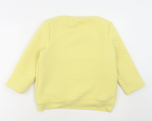 Savida Womens Yellow Polyester Pullover Sweatshirt Size S Pullover