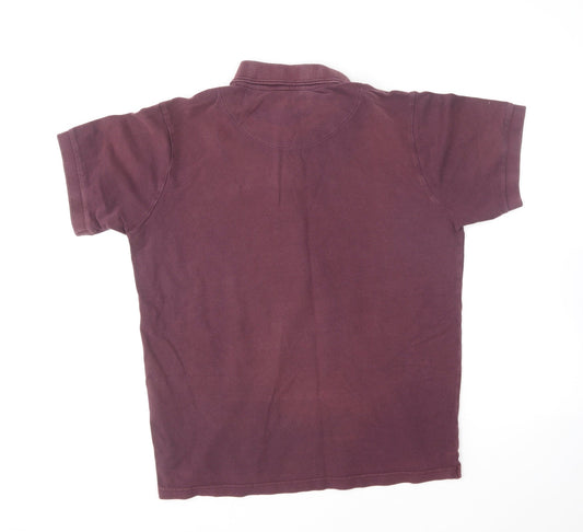Capsule Mens Purple Cotton Polo Size L Collared Pullover